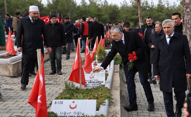 Kahramanmaraş deprem şehitlerini andı