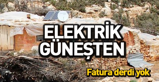 Evinin elektriğini güneşten alıyor