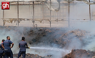 Aksu'da otluk alanda başlayan yangın seralara sıçradı